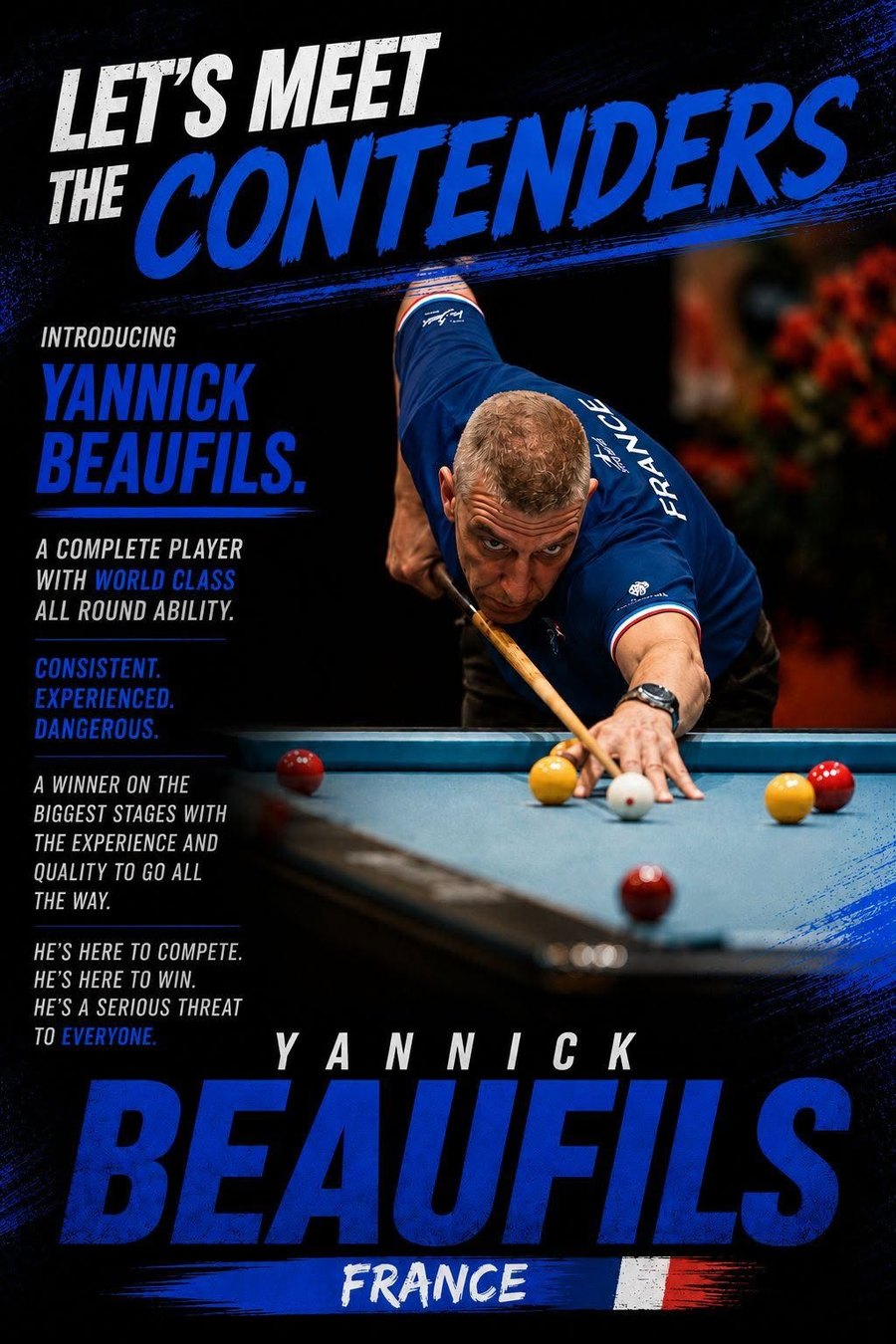 Meet the Contenders poster for Yannick Beaufils of France